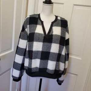 Paper + tee plaid chunky fleece Size 2X